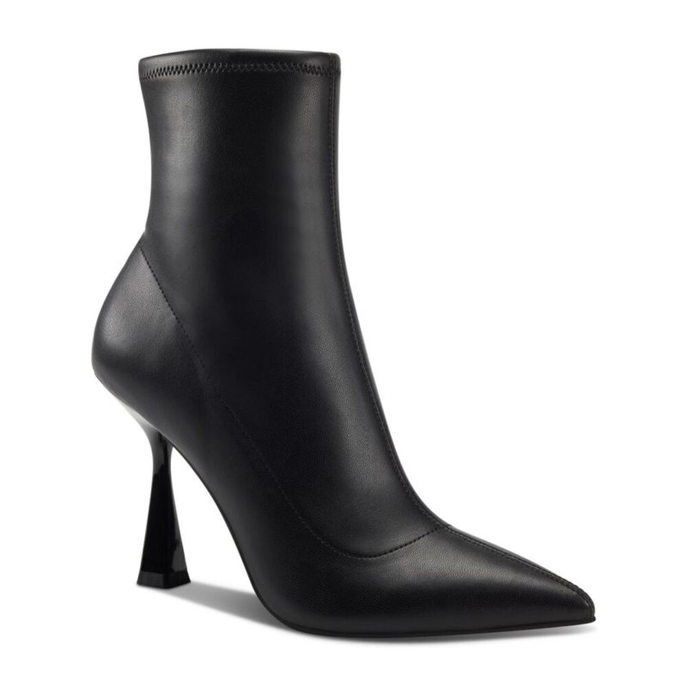 BAR III Womens Black Sock Boot Stretch Olevia Pointed Toe Flare Booties 7 M